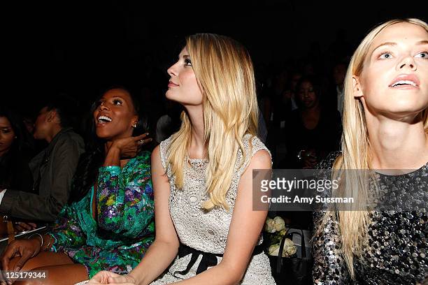 June Ambrose , Mischa Barton , and Byrdie Bell for FIJI Water at Naeem Kahn Spring 2012 Mercedes-Benz Fashion Week on September 15, 2011 in New York...