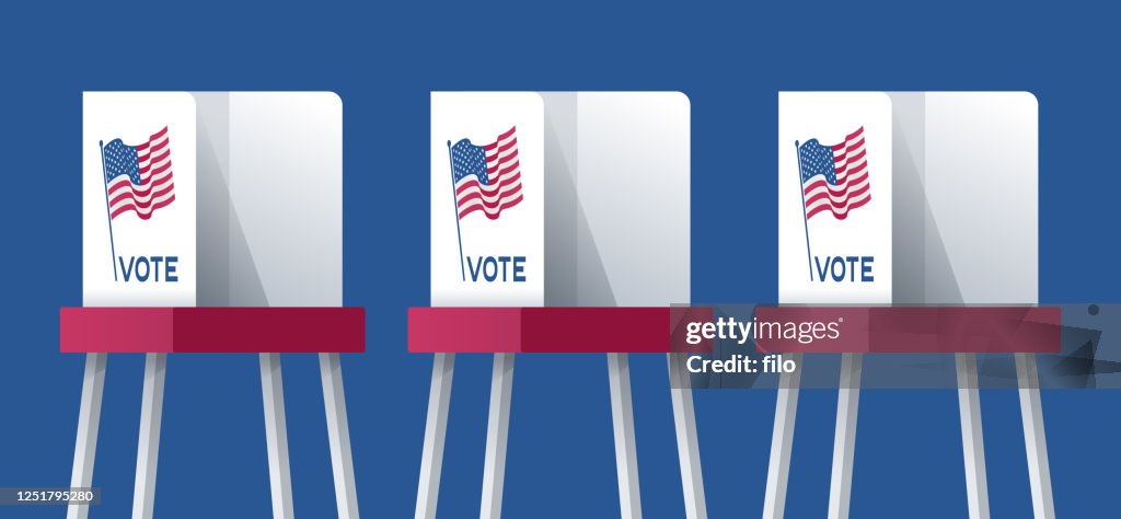 Cabines de votação eleitoral americanas