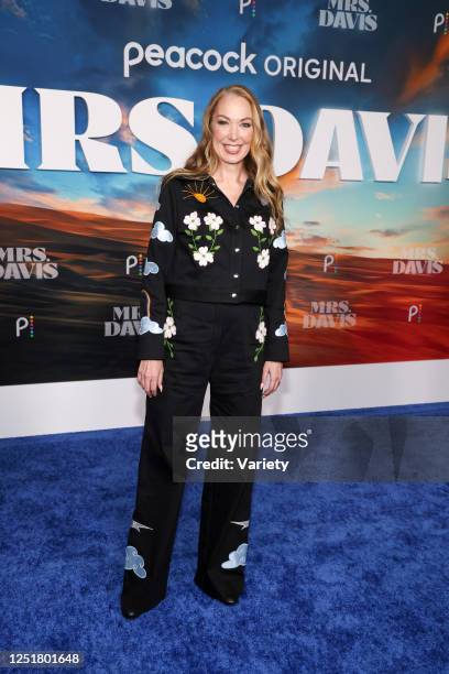 Elizabeth Marvel at the premiere of "Mrs. Davis" held at the DGA Theater on April 13, 2023 in Los Angeles, California.