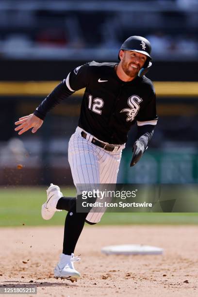 Chicago White Sox right fielder Romy Gonzalez runs the bases during an MLB game against the San Francisco Giants on April 06, 2023 at Guaranteed Rate...