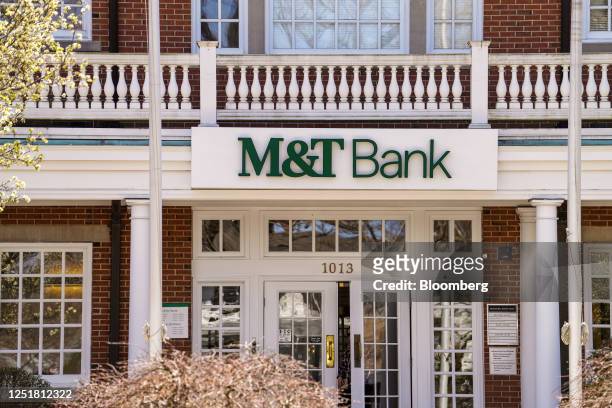An M&T Bank branch in West Hartford, Connecticut, US, on Wednesday, April 12, 2023. M&T Bank Corp. Is scheduled to release earnings figures on April...