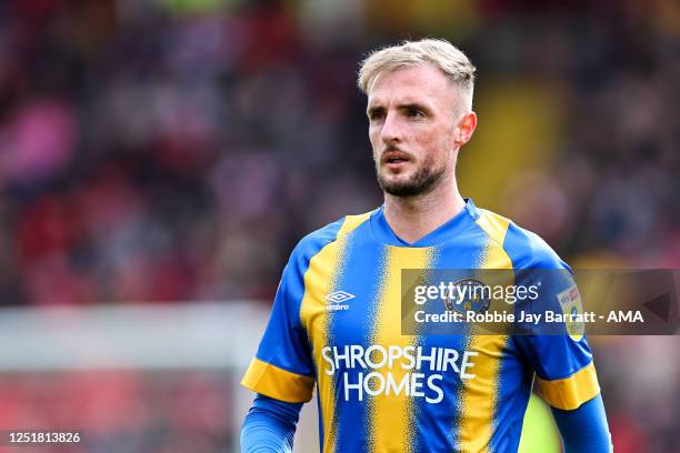 Carl Winchester of Shrewsbury Town during the Sky Bet League One between Barnsley and Shrewsbury Town at Oakwell Stadium on April 10, 2023 in...