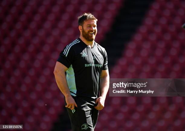 Gauteng , South Africa - 14 April 2023; Contact skills coach Sean O'Brien during the Leinster Rugby captain's run at Emirates Airlines Park in...