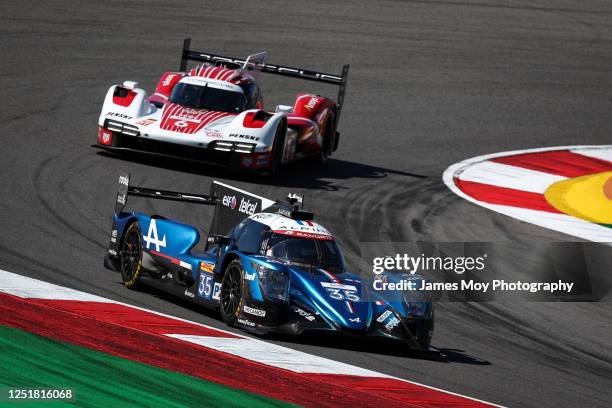 The Alpine Elf Team, Oreca 07-Gibson of Andre Negrao, Memo Rojas, and Olli Caldwell in action during practice for the 6 Hours of Portimao at...