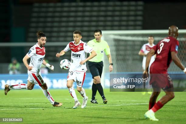 Salim BEN SEGHIR - 11 Ugo BONNET during the Ligue 2 BKT match between Annecy and Valenciennes on April 10, 2023 in Annecy, France.
