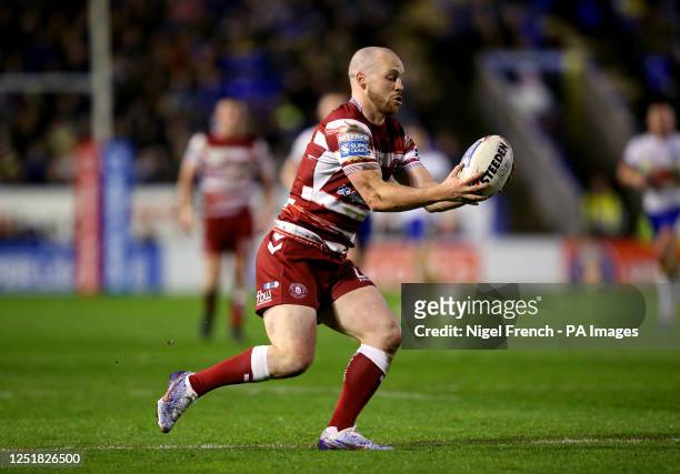 Wigan Warriors' Liam Marshall during the Betfred Super League match at the Halliwell Jones Stadium, Warrington. Picture date: Friday April 14, 2023.