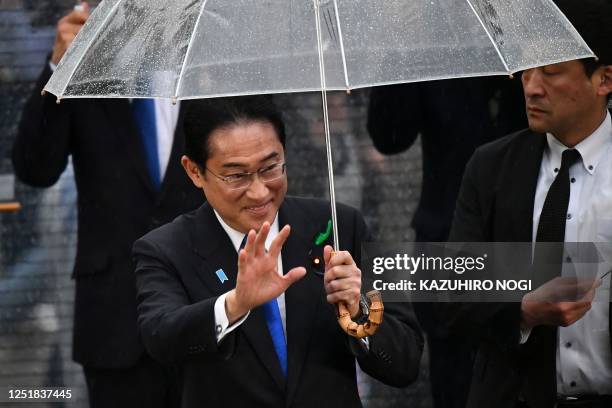 Japan's Prime Minister Fumio Kishida attends an election campaign in support of the Liberal Democratic Party candidate in Urayasu, Chiba prefecture...