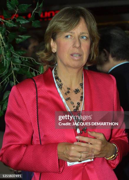 Portrait of IOC member Princess Nora of Liechtenstein taken 15 July 2001 during the 112th session of International Olympic Committee in Moscow. The...