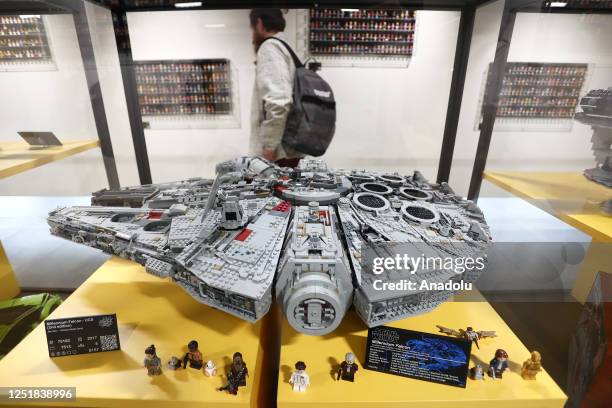 Star Wars Lego model is seen at the newly opened 'Bricks And Figs' Museum in Krakow, Poland on April 15, 2023. As museum inform more than 12000 Lego...