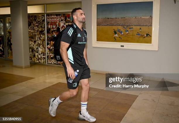 Gauteng , South Africa - 15 April 2023; Dave Kearney of Leinster arrives before the United Rugby Championship match between Emirates Lions and...