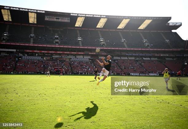 Gauteng , South Africa - 15 April 2023; Dave Kearney of Leinster warms up before the United Rugby Championship match between Emirates Lions and...