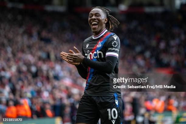 Eberechi Eze of Crystal Palace celebrates after scoring 2nd goal during the Premier League match between Southampton FC and Crystal Palace at Friends...
