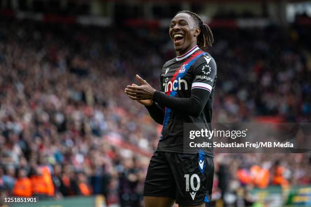 Eberechi Eze of Crystal Palace celebrates after scoring 2nd goal during the Premier League match between Southampton FC and Crystal Palace at Friends...