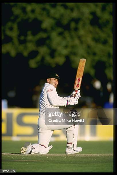 Mark Taylor of Australia batting against Boland in Stellenbosch. Mandatory Credit: Mike Hewitt/Allsport