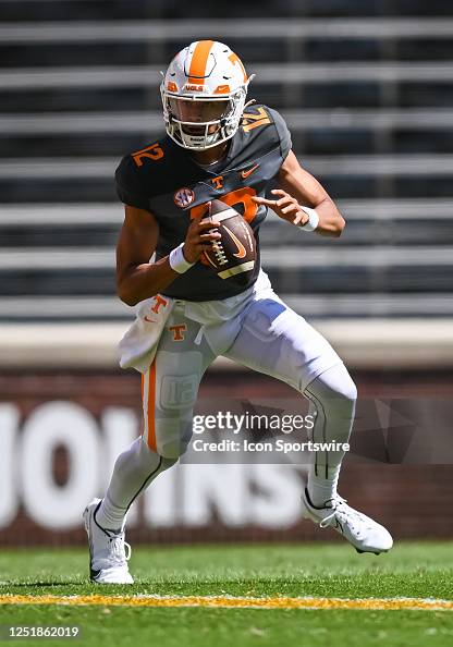 Tennessee Volunteers quarterback Nico Iamaleava scrambles during the ...