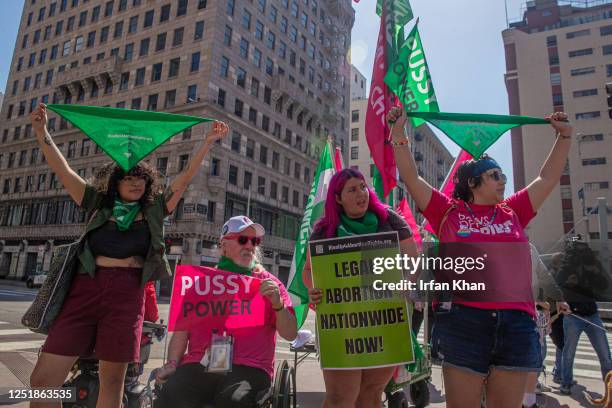 Marchers from Women's March Action and several other organizations gather for march in response to the recent ruling by a Texas federal judge to...