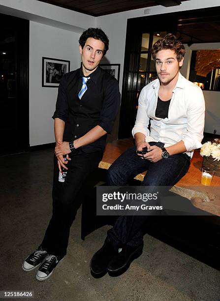 Wolfgang Weber and Grey Damon attend The TVLine Emmy Party at Levi's Haus on September 15, 2011 in Los Angeles, California.