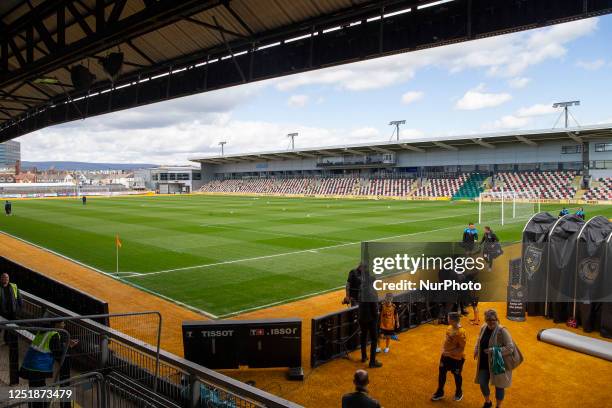 General view of the inside of the stadium during the Sky Bet League 2 match between Newport County and Hartlepool United at Rodney Parade, Newport on...