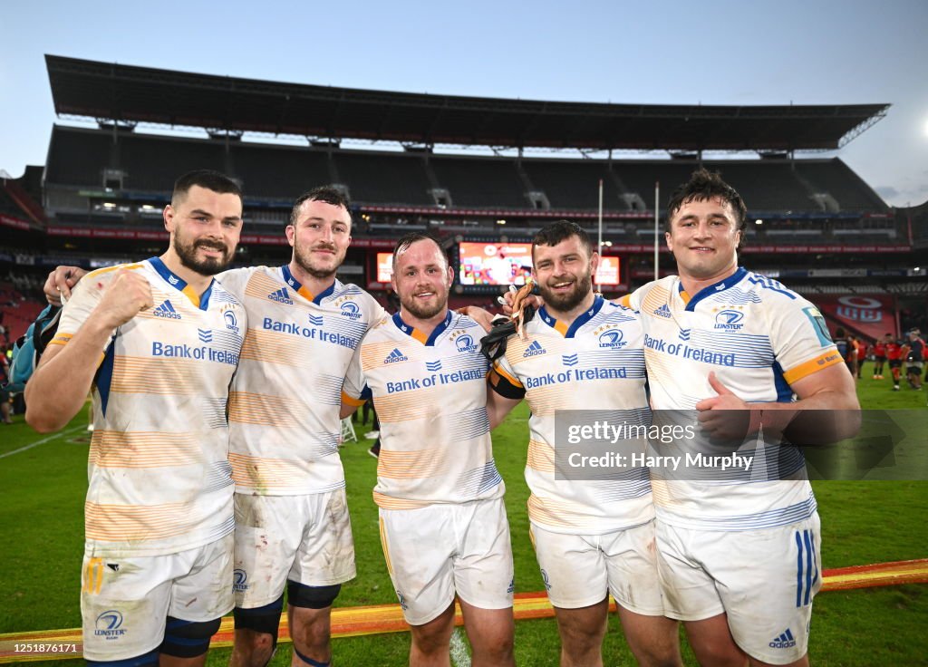Lester Rugby Player Gauteng , South Africa - 15 April 2023; Leinster players, from left ...