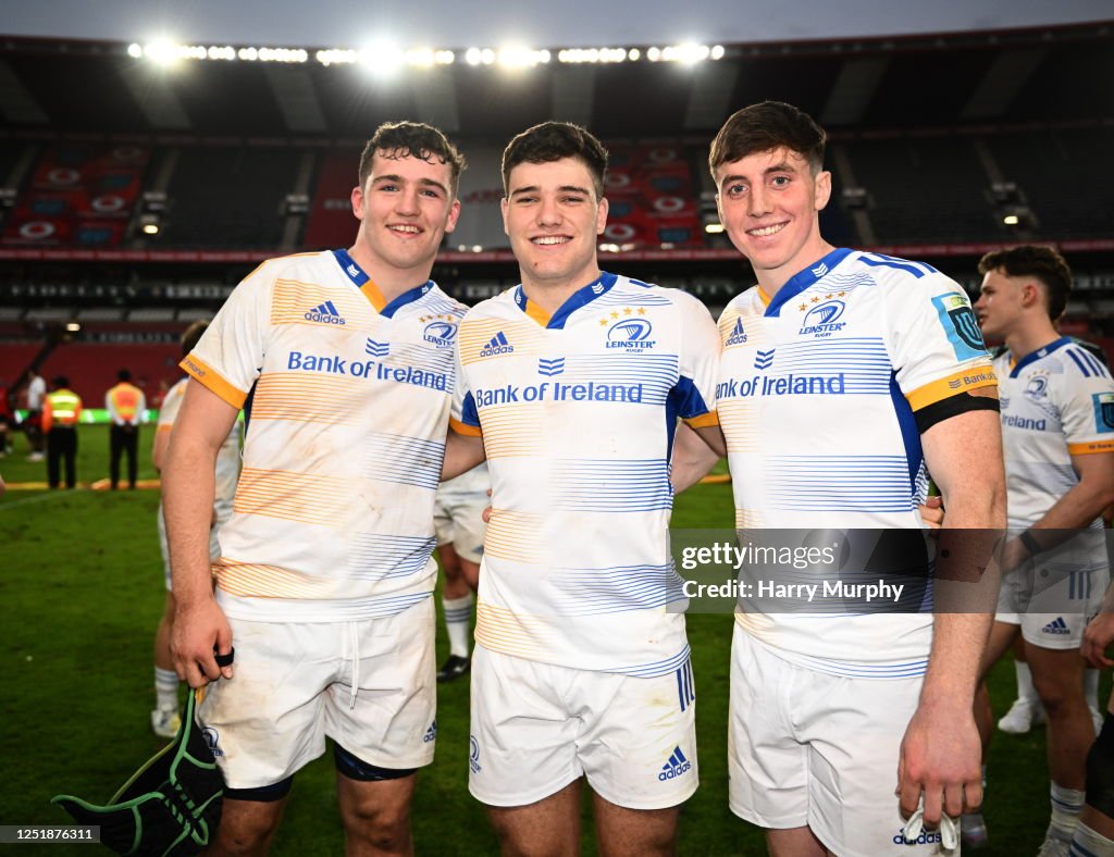 Lester Rugby Player Gauteng , South Africa - 15 April 2023; Leinster players, from left ...