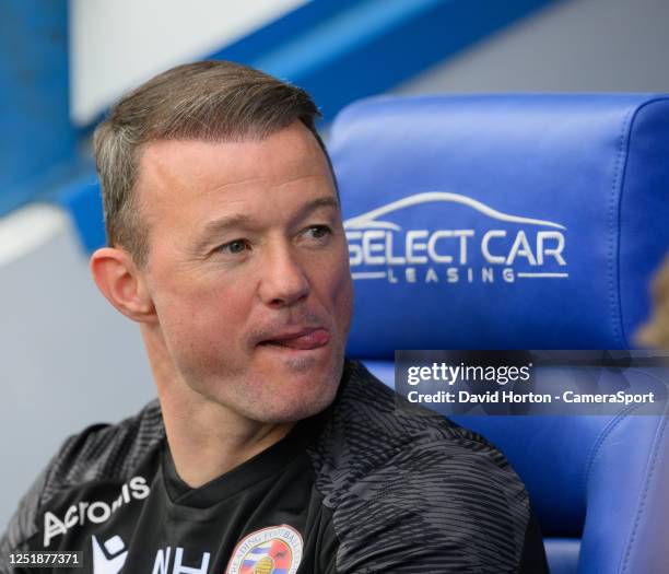 Noel Hunt, the new Reading manager in charge of his first game during the Sky Bet Championship between Reading and Burnley at Select Car Leasing...