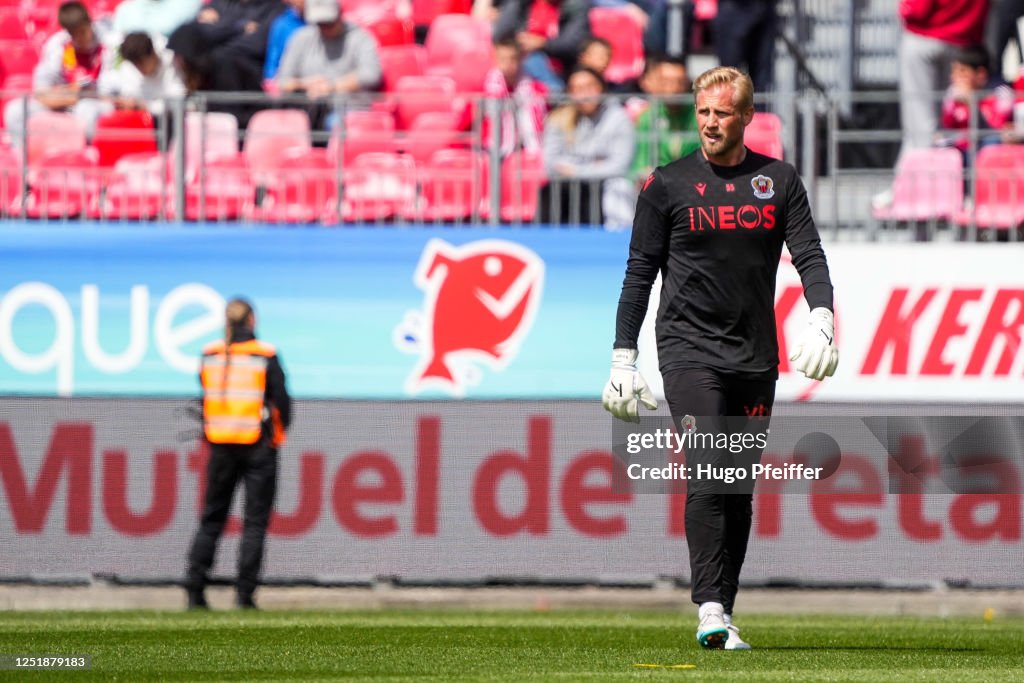 Kasper SCHMEICHEL of OGC Nice during the Ligue 1 Uber Eats between