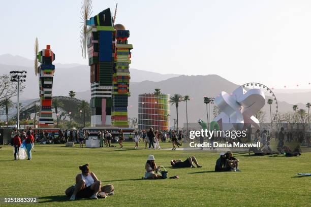 Coachella Valley, CA Different art sculptures are seen at Coachella on Saturday, April 15, 2023 in Coachella Valley, CA. .