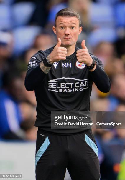 Reading manager Noel Hunt, managing his first game during the Sky Bet Championship between Reading and Burnley at Select Car Leasing Stadium on April...