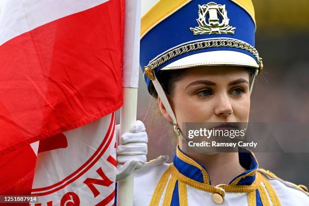 Tyrone , United Kingdom - 16 April 2023; Eimear Killen of the Mayobridge band at half-time of the Ulster GAA Football Senior Championship...