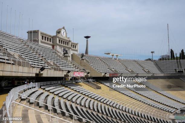 Views of Estadi Olimpic Lluis Companys with around 58.000 spectators capacity. Where FC Barcelona will play during the 2023/2024 La Liga season...