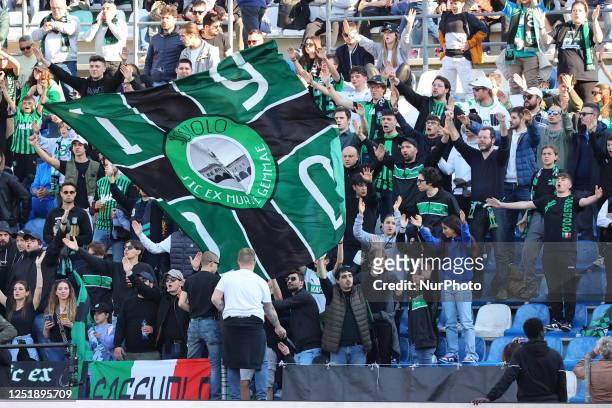 Fans of U.S. Sassuolo Calcio during the Serie A match between U.S. Sassuolo Calcio and Juventus F.C. At Mapei Stadium-Citta del Tricolore on April...