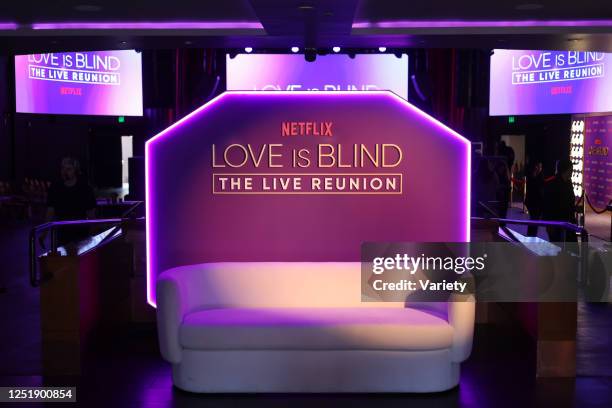 Atmosphere at the VIP Watch Party and Celebration for "Love Is Blind: The Live Reunion" held at The Vermont Hollywood on April 16, 2023 in Los...