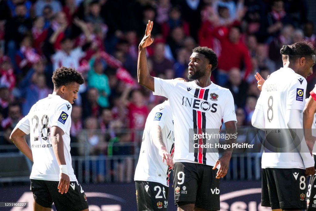 Terem MOFFI of OGC Nice during the Ligue 1 Uber Eats between Brest