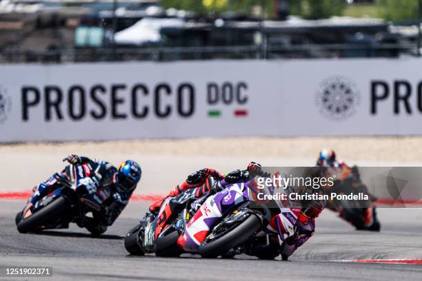 Johann Zarco of France races during the Red Bull Grand Prix of the Americas - Race at Circuit of The Americas on April 16, 2023 in Austin, Texas.