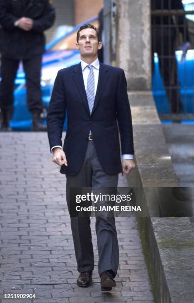 The son-in-law of Spain's King Juan Carlos, Inaki Urdangarin arrives at a court in Palma de Mallorca, on the Spanish Balearic Island of Mallorca, on...