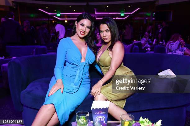 Estrella Nouri and Nancy Rodriguez at the VIP Watch Party and Celebration for "Love Is Blind: The Live Reunion" held at The Vermont Hollywood on...