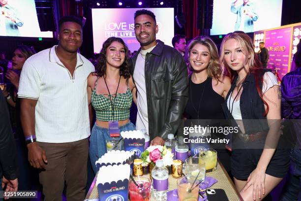 Andrew Spencer, Justin Glaze and guests at the VIP Watch Party and Celebration for "Love Is Blind: The Live Reunion" held at The Vermont Hollywood on...