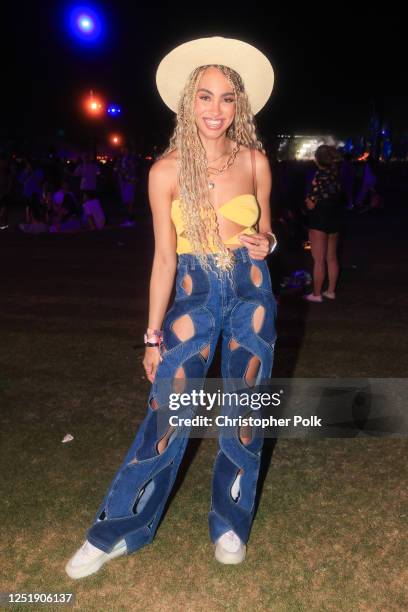 Festivalgoer at the 2023 Coachella Valley Music & Arts Festival on April 16, 2023 in Indio, California.