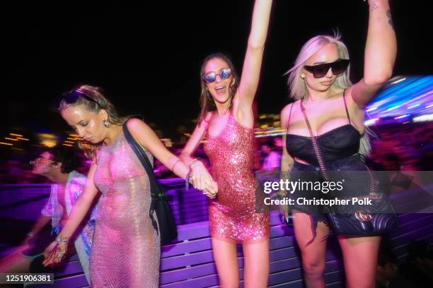 Festivalgoers at the 2023 Coachella Valley Music & Arts Festival on April 16, 2023 in Indio, California.