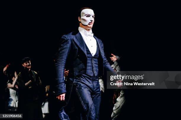 Laird Mackintosh at the closing performance of "Phantom of the Opera" held at Majestic Theatre on April 16, 2023 in New York City.