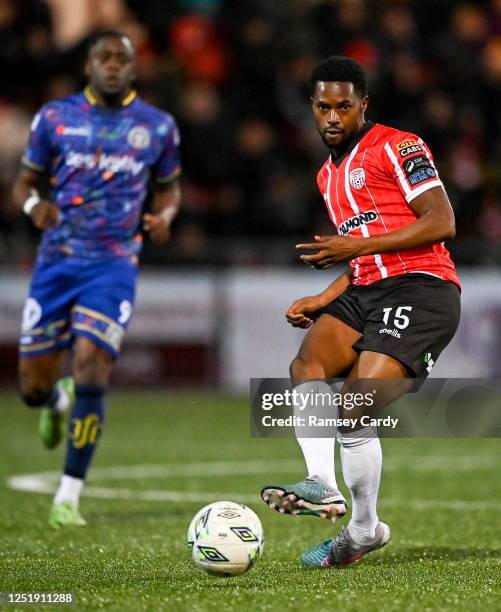 Derry , United Kingdom - 10 April 2023; Sadou Diallo of Derry City during the SSE Airtricity Men's Premier Division match between Derry City and...