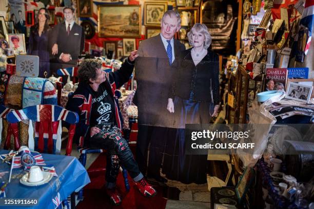 Ardent monarchist Anita Atkinson sits amongst her 13,283 pieces of royal memorabilia which she displays at her Weardale farm near Bishop Auckland,...