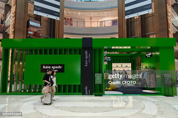 The Green Box Adventure flash mob held by Kate Spade, a light luxury brand, in Shanghai, China, April 17, 2023.