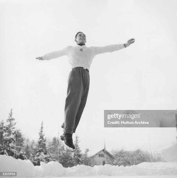Winter Olympic Games, St Moritz. Figure skating Harvard freshman, Richard Button became Olympic champion at the age of eighteen, repeating the feat...