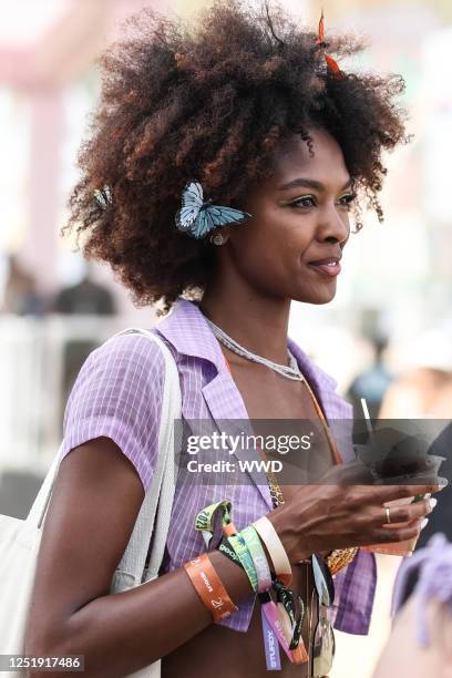 Street style at Coachella 2023 photographed by Katie Jones for WWD in Indio, California on April 16, 2023