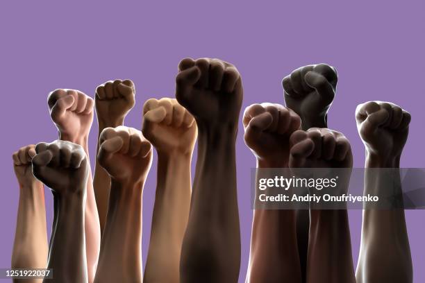 unity - fist silhouette stock pictures, royalty-free photos & images