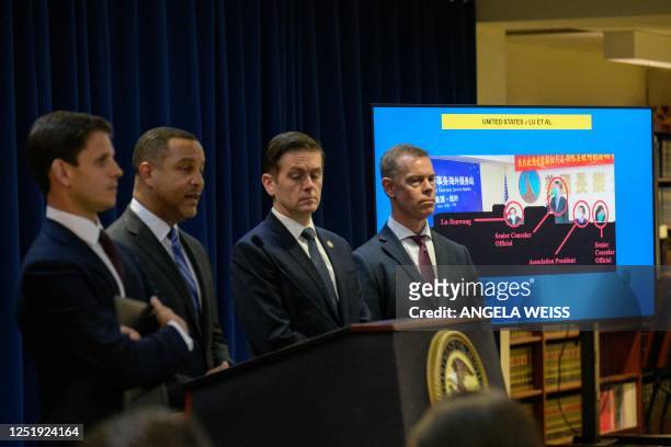 United States Attorney for the Eastern District of New York Breon Peace speaks during a press conference held by the Department of Justice announcing...