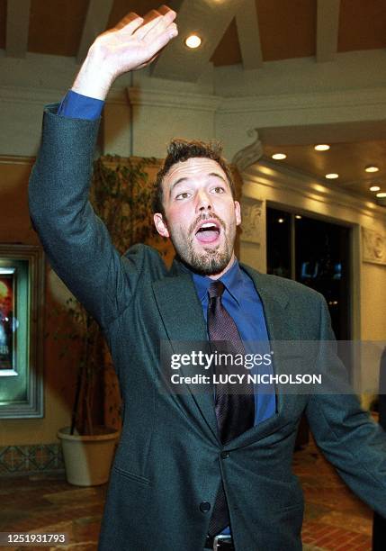 Actor Ben Affleck arrives at the premiere of new film "The Talented Mr Ripley", in Los Angeles, 12 December 1999. The film is directed by Anthony...