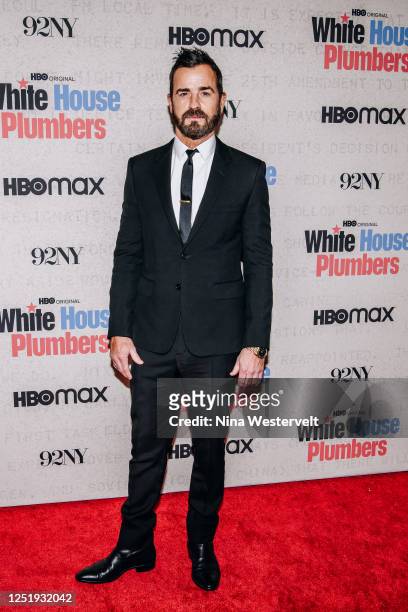 Justin Theroux at the premiere of "White House Plumbers" held at the 92nd Street Y on April 17, 2023 in New York City.