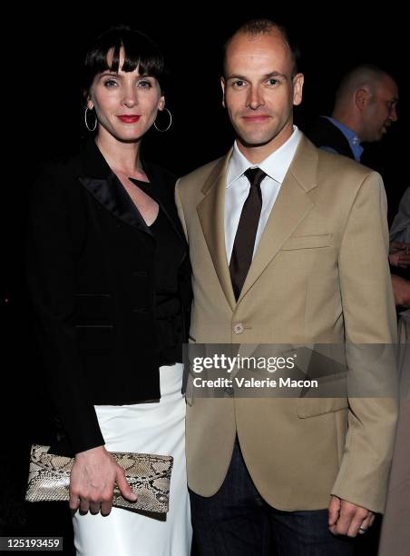 Michele Hicks and Johnny L Miller attend GiveLove Benefit Party on September 15, 2011 in Beverly Hills, California.